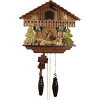 Cuckoo Clock - Sternreiter Edelweiss Chalet Black Forest Quartz Cuckoo Clock #1316QM